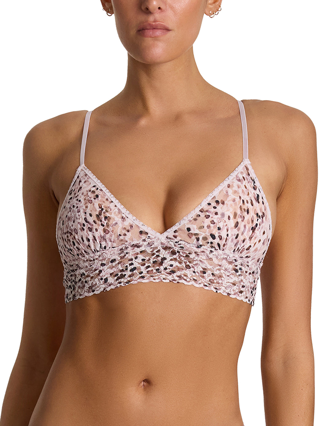 Printed Signature Lace® Padded Triangle Bralette Unconventional White Black Friday Sale