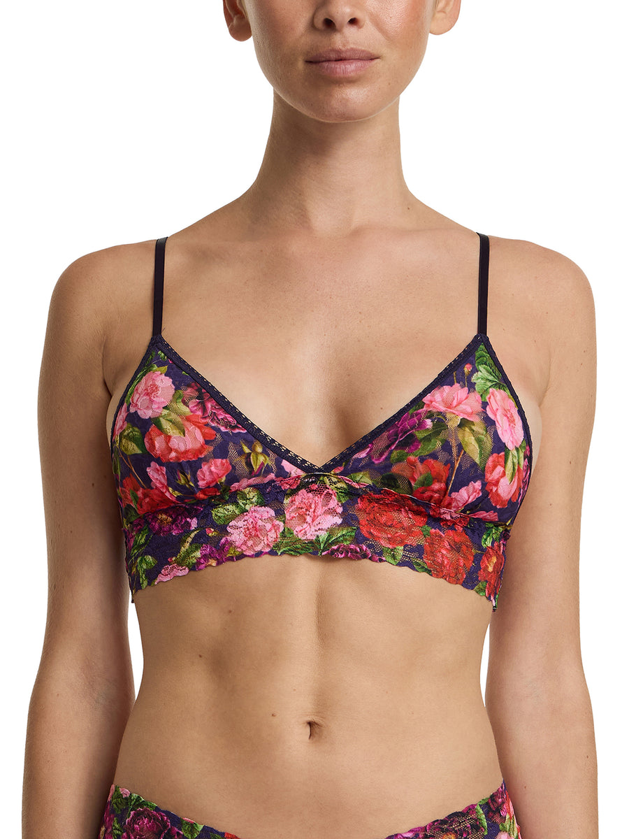 Winters Tale Floral Printed Signature Lace® Padded Triangle Bralette - Front View On Model | Hanky Panky
