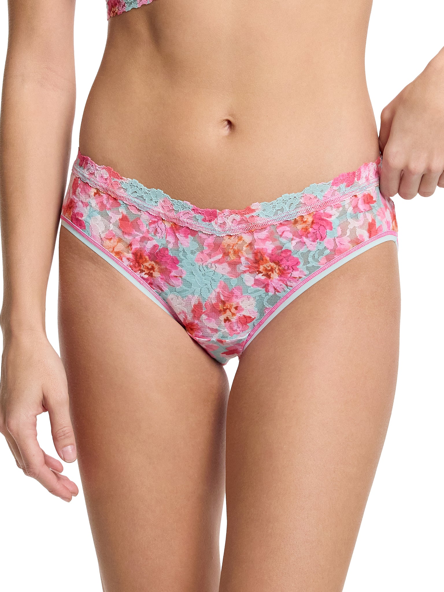 Printed Signature Lace® V-Front High Cut Brief First Bloom  Black Friday Sale