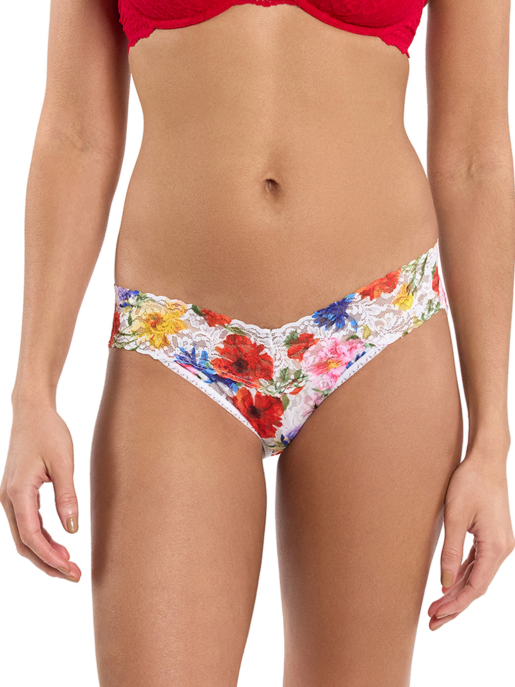 Printed Signature Lace® V-Kini Meadow Mix White Sale