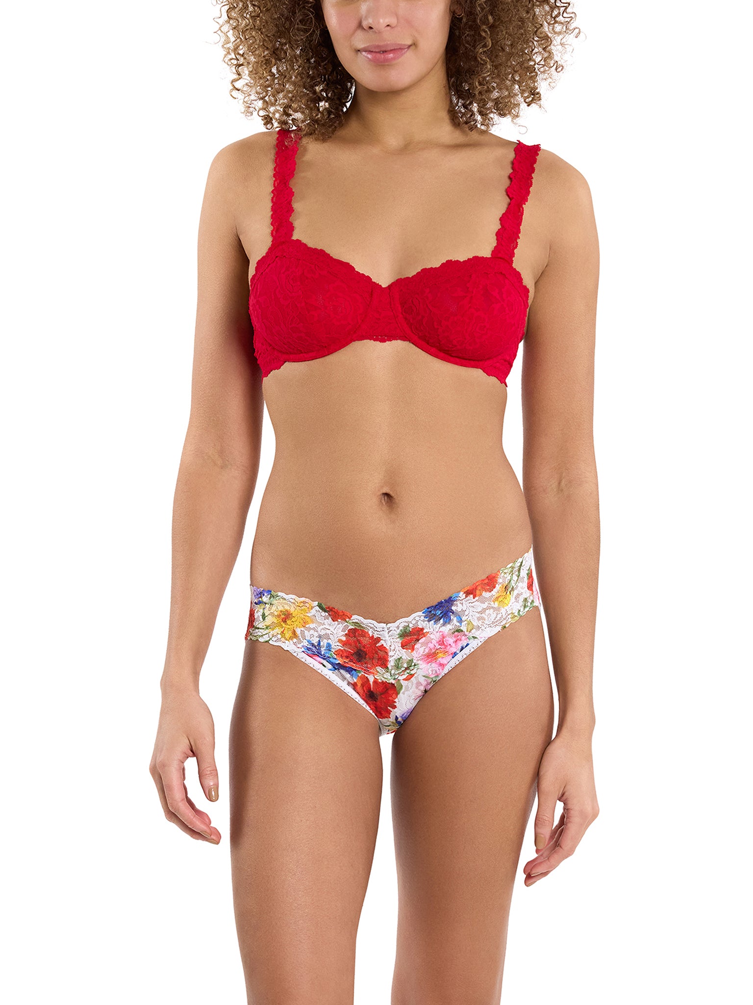 Printed Signature Lace® V-Kini Meadow Mix White Sale