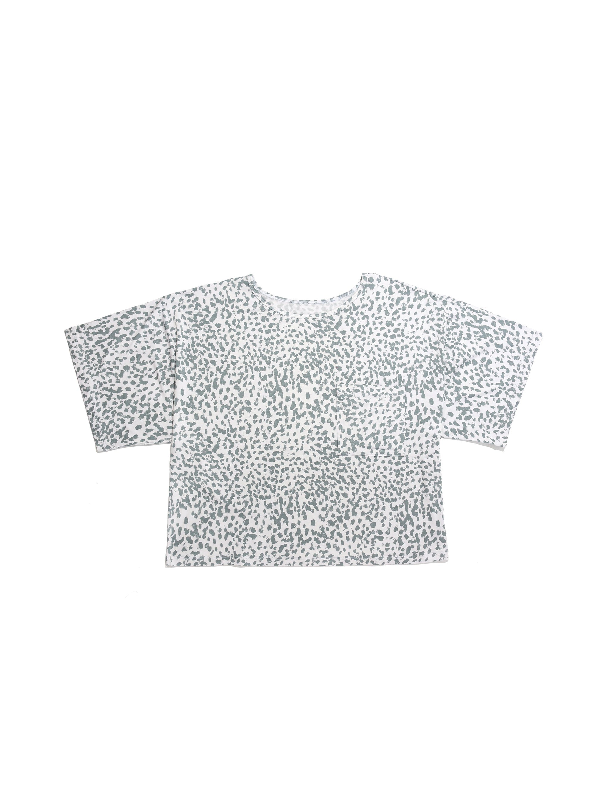 Printed Unwind Oversized T-Shirt Exclusive Snow Leopard Sale