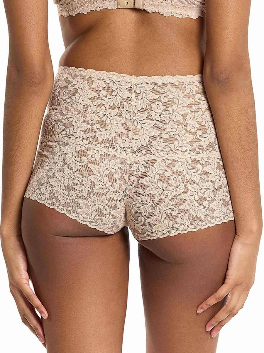 Chai Retro Lace Hot Pant - Back View On Model | Hanky Panky