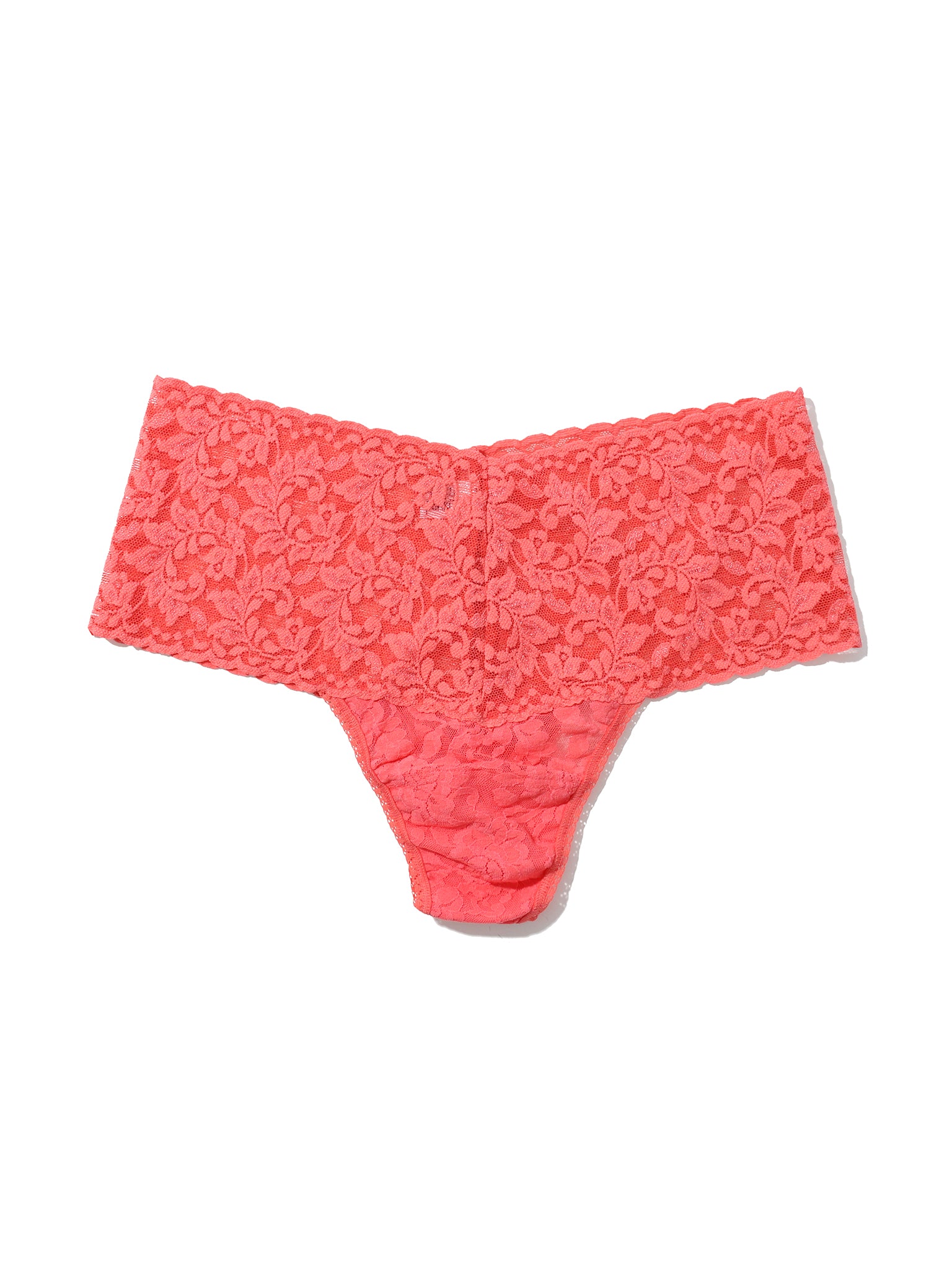 (取寄) ハンキー パンキー レディース シグニチャー レース レトロ トング Hanky Panky women Signature Lace Retro Thong Marshmallow Retro Lace Thong Marshmallow | Hanky Panky