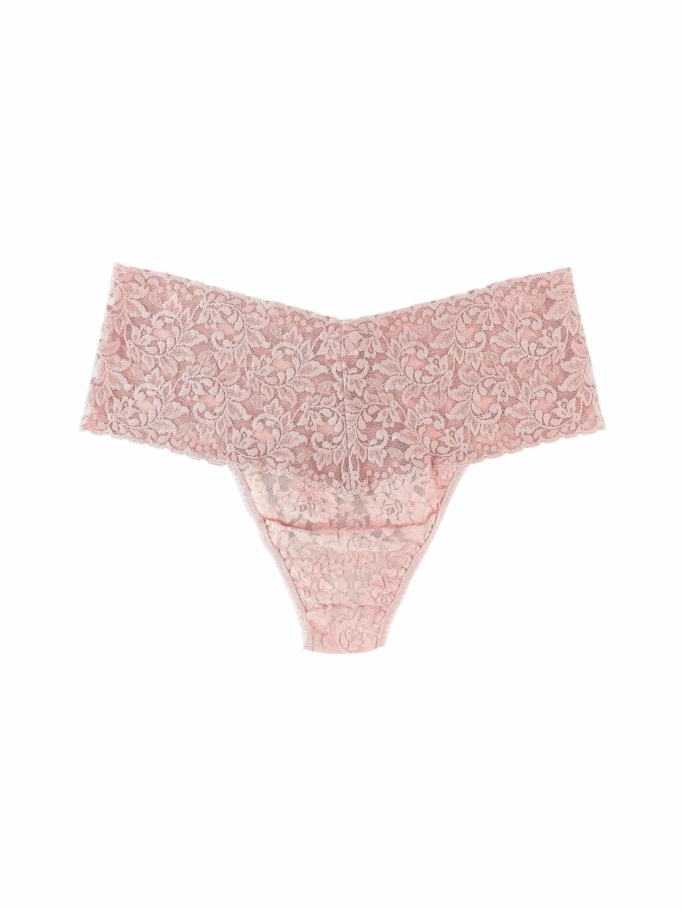 Retro Lace Thong Desert Rose Pink