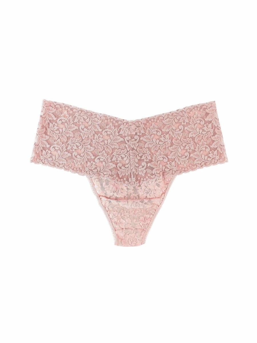 Retro Lace Thong Desert Rose Pink