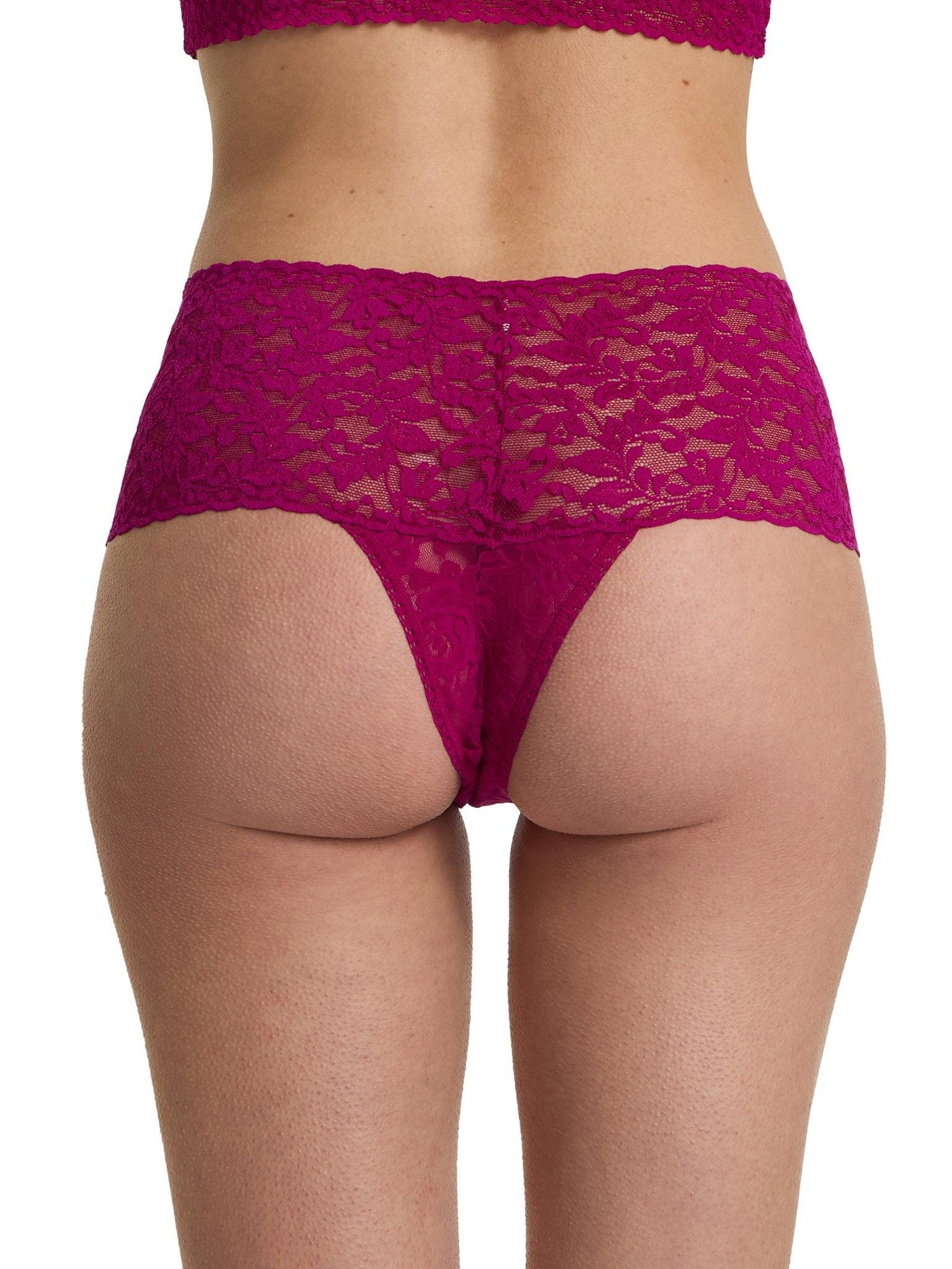 Retro Lace Thong From The Vine Red | Hanky Panky