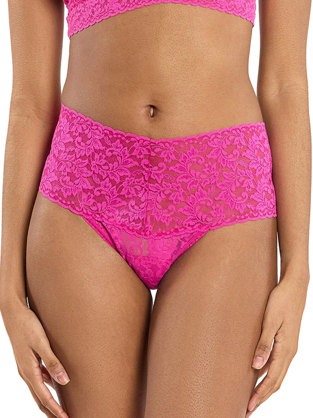 Retro Lace Thong Marmalade Pink  Black Friday Sale