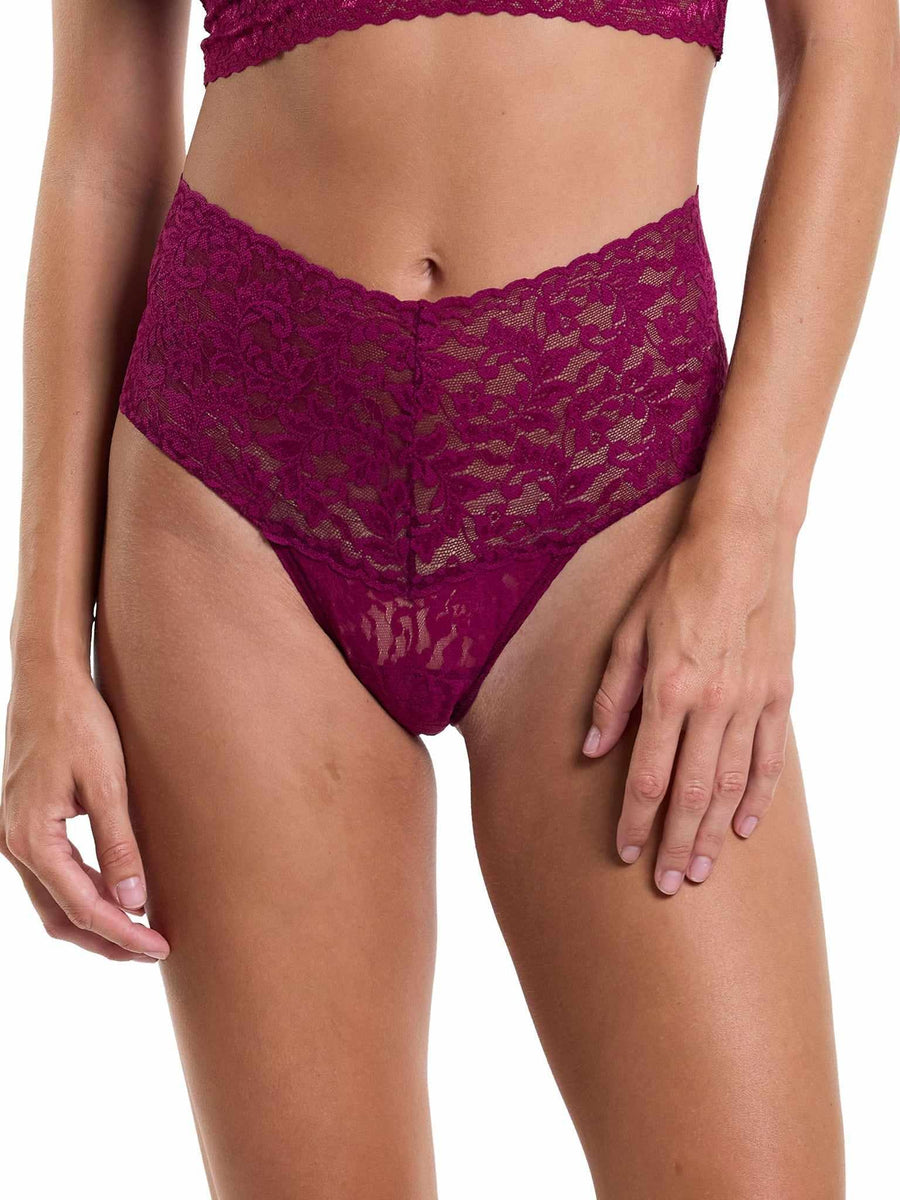 Retro Lace Thong Sugar Plum Red Sale
