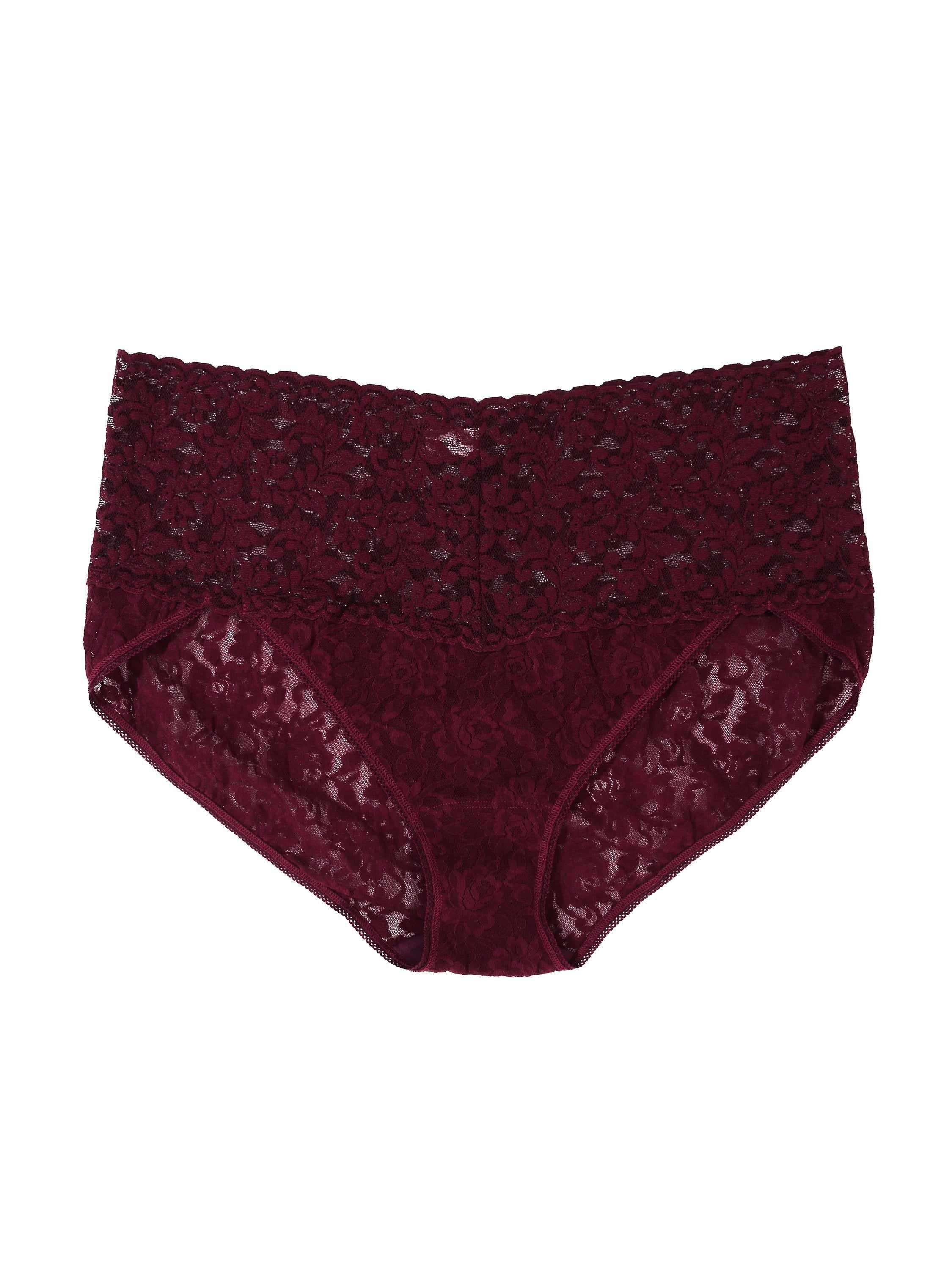 Retro Lace V-Kini Dried Cherry Red