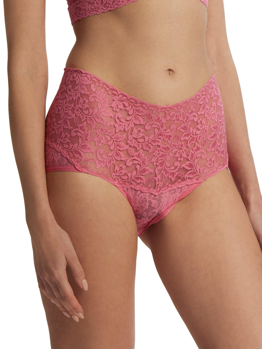 Retro Lace V-Kini Guava Pink