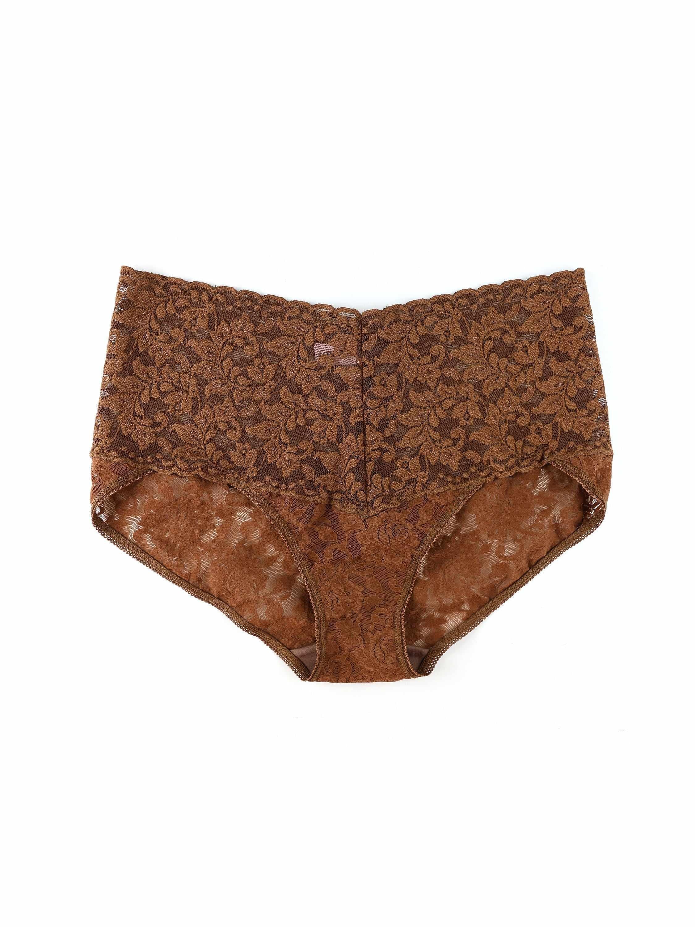 Retro Lace V-Kini Macchiato Brown
