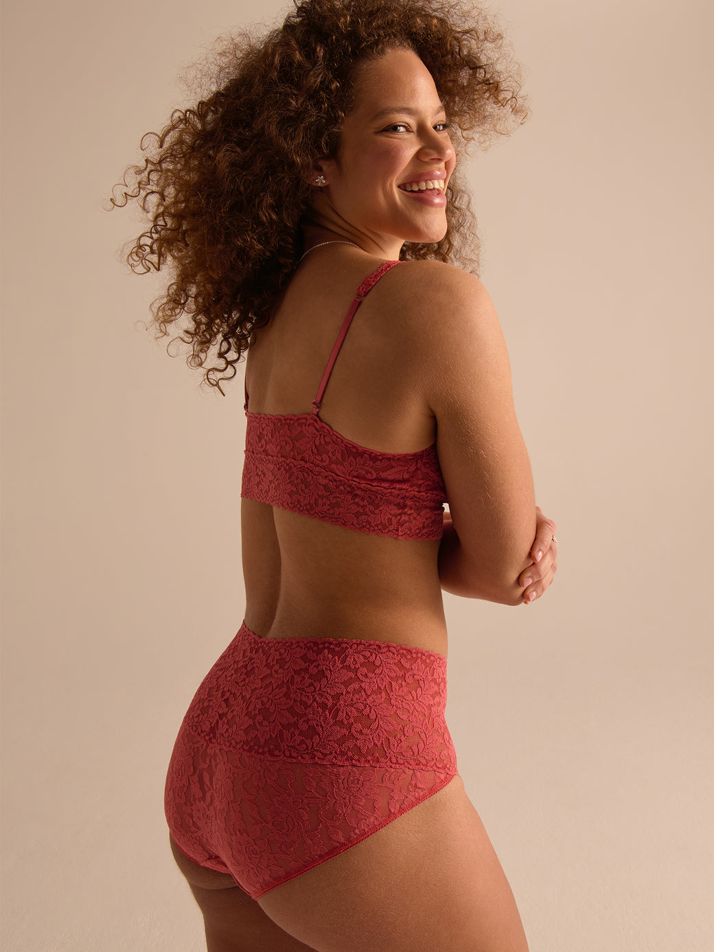 Retro Lace V-Kini Naples Red Sale