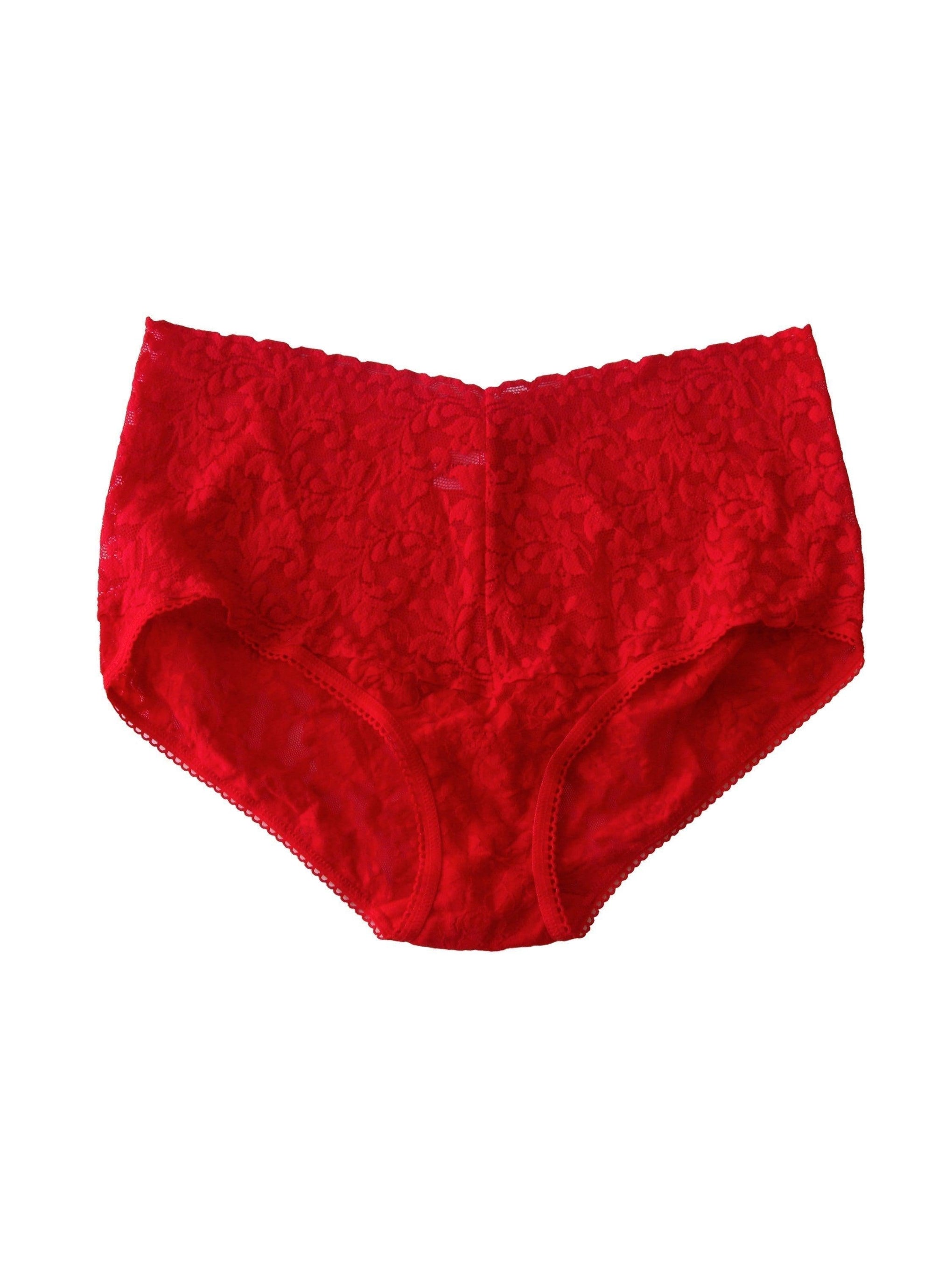 Retro Lace V-Kini Red  Black Friday Sale