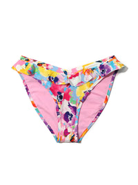 Ruffle V-Front Bikini Bottom Watercolored Sale