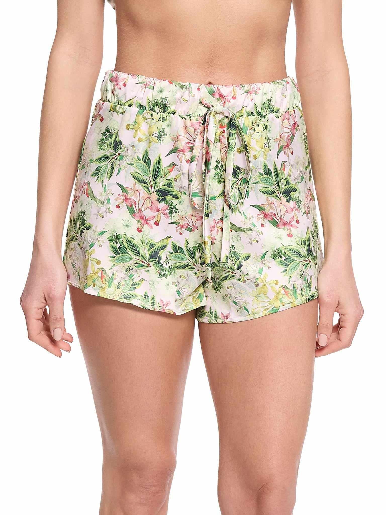 Satin Sleep Drawstring Short French Garden Sale