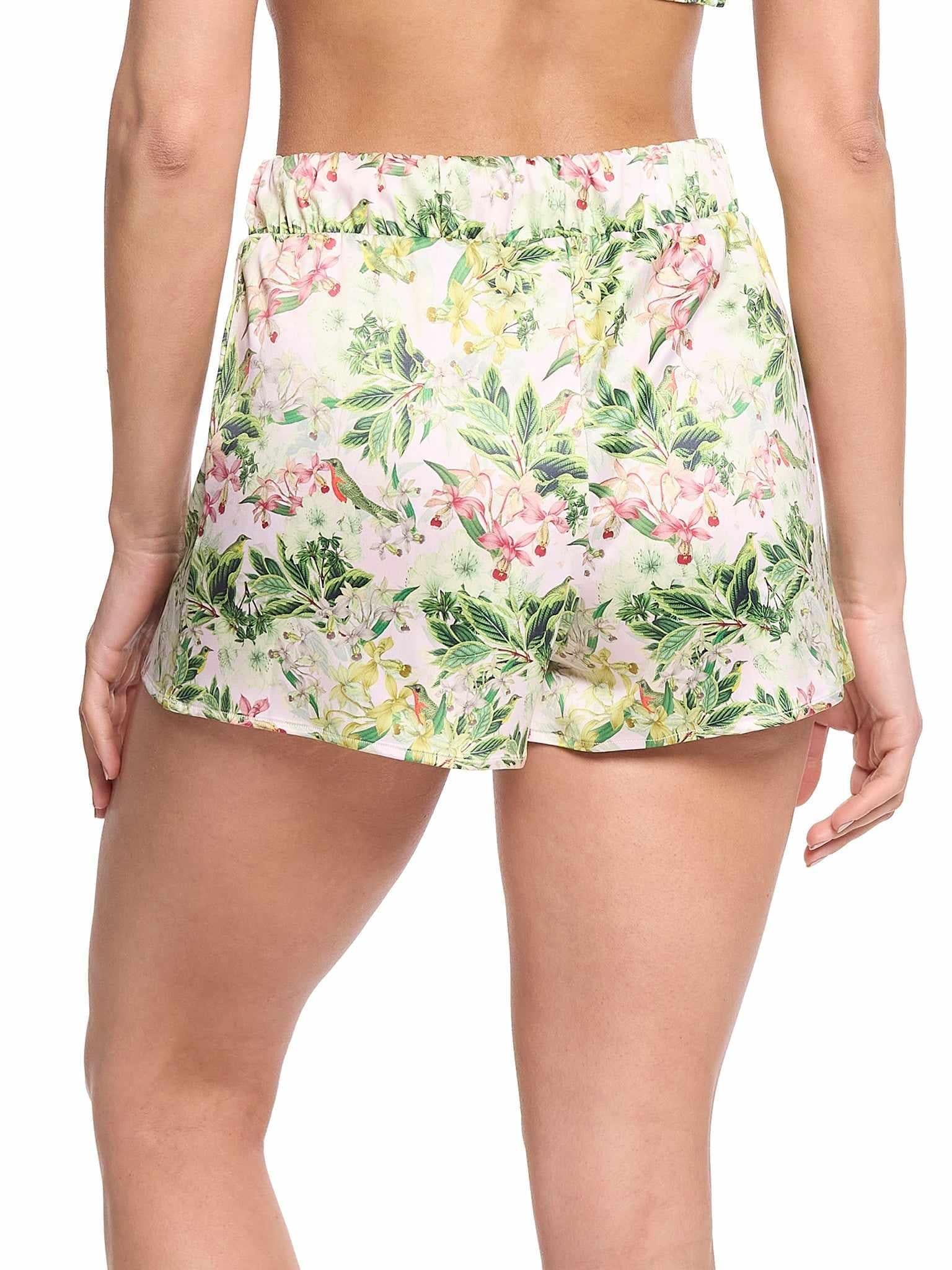 Satin Sleep Drawstring Short French Garden Sale