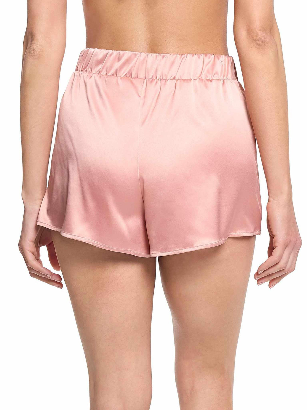 Satin Sleep Drawstring Short Rose Latte Pink Sale