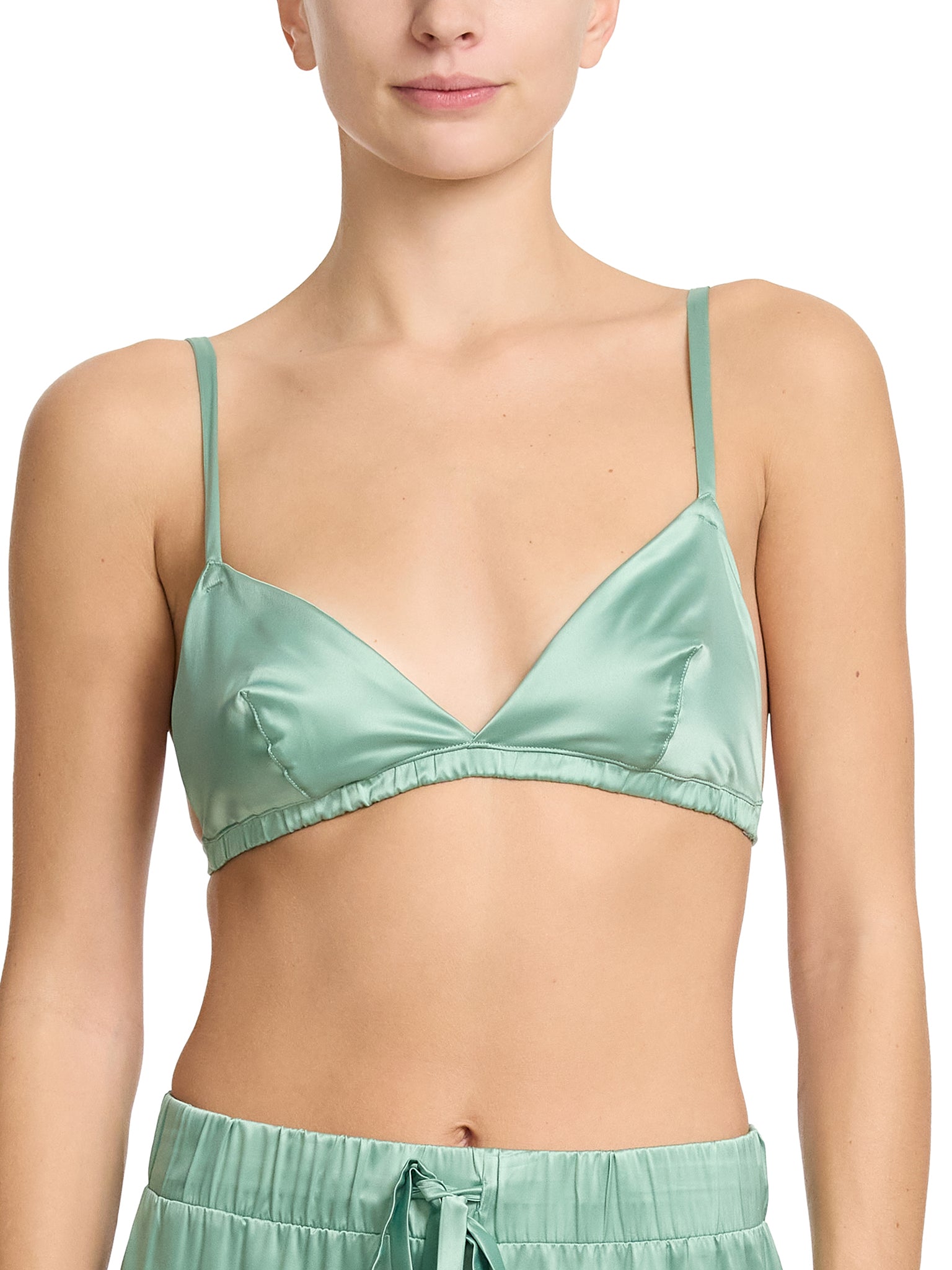 Satin Sleep Fashion Bralette Green Tea  Black Friday Sale