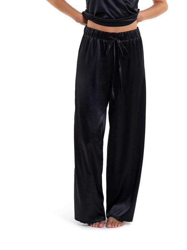 Satin Sleep Pant Black Sale