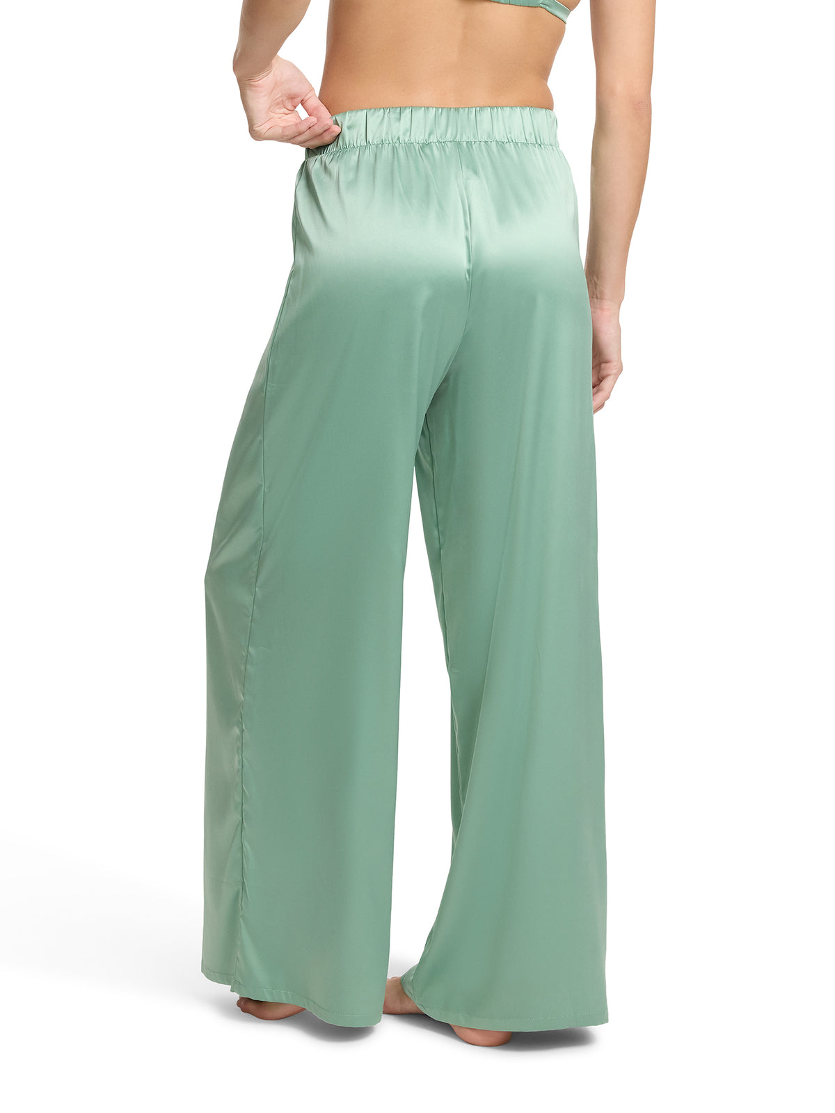 Satin Sleep Pant Green Tea Sale