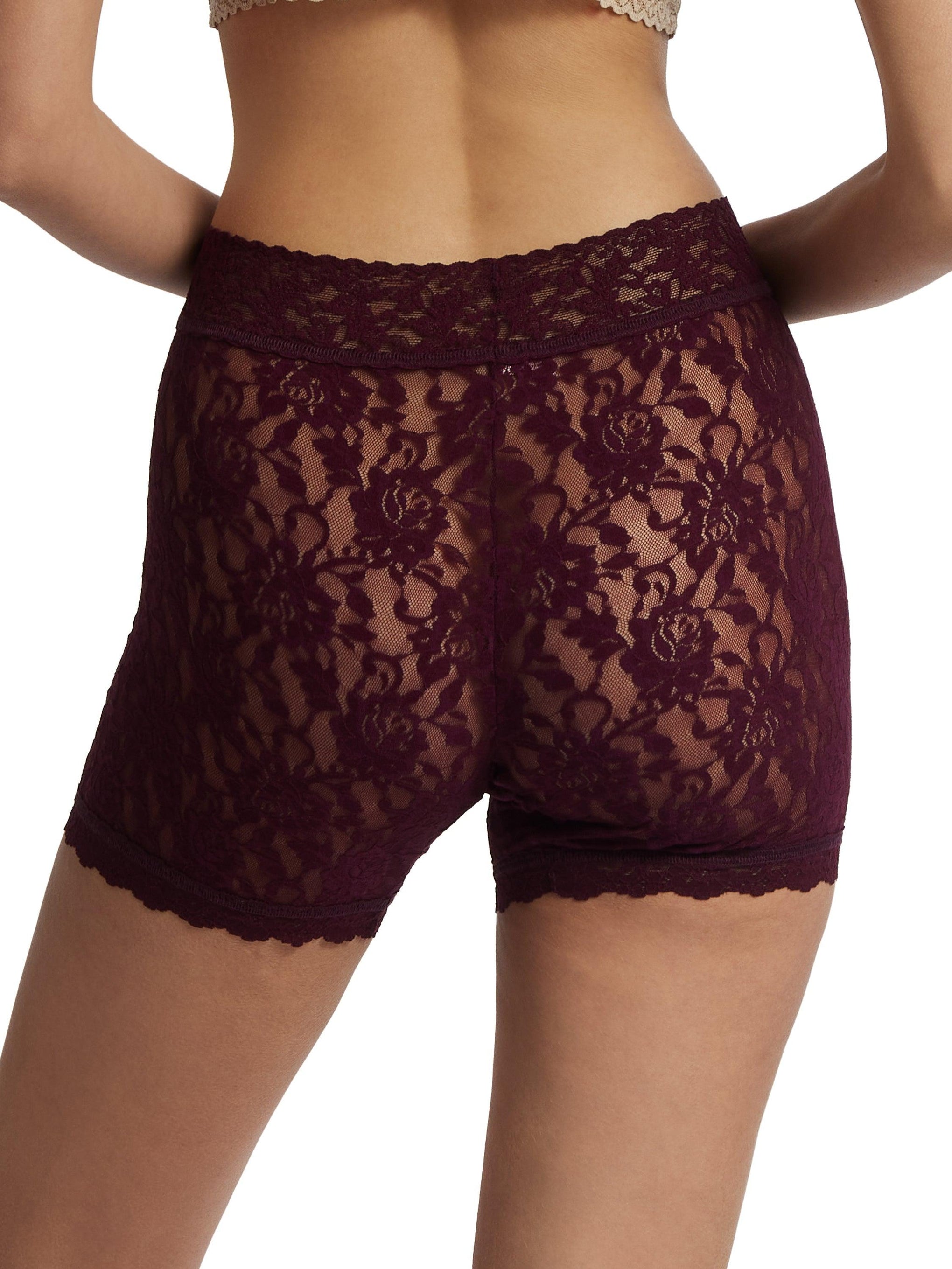 Signature Lace Boxer Brief Dried Cherry Red Sale