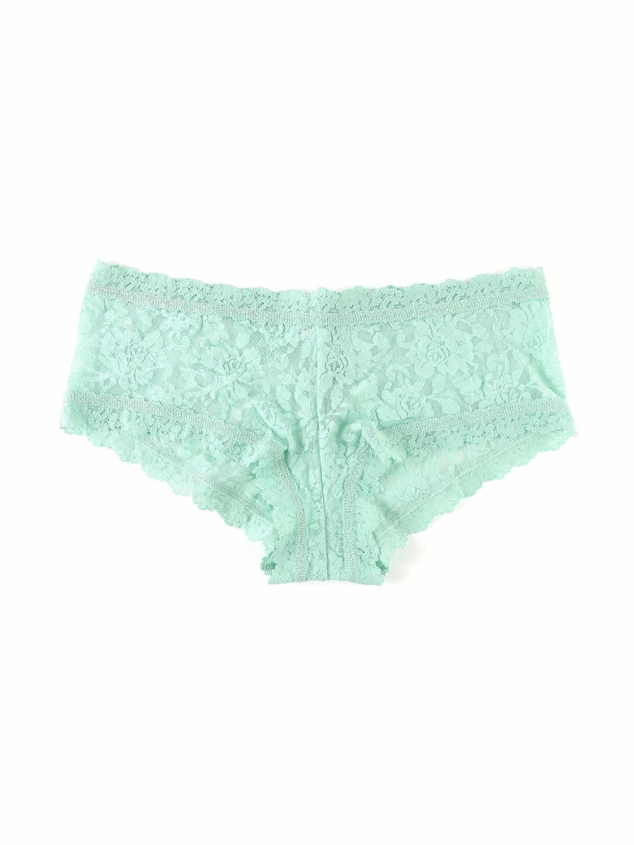 Mint Sprig Green Signature Lace® Boyshort - Flat Lay Front Detail | Hanky Panky