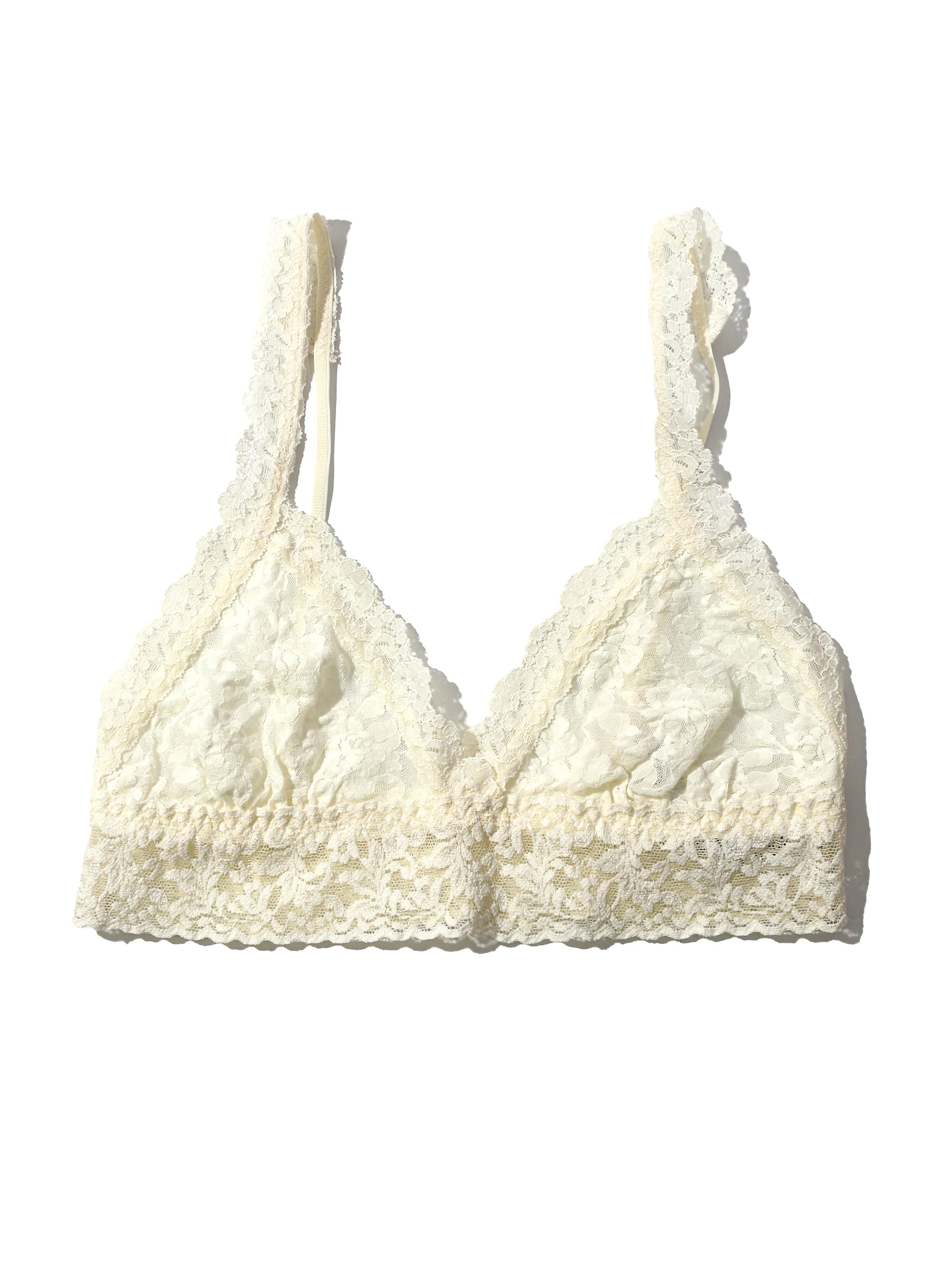 Signature Lace Crossover Bralette Marshmallow