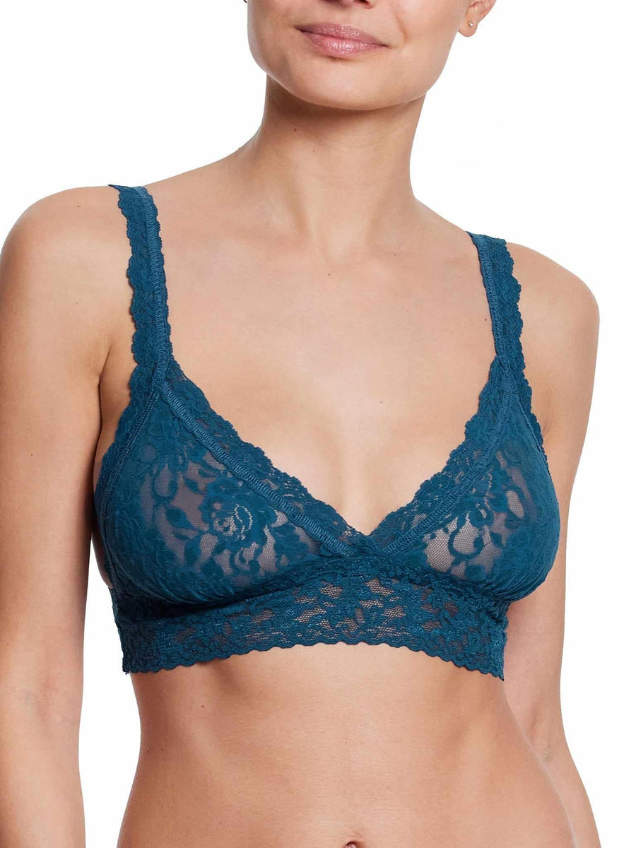 Signature Lace® Crossover Bralette Riviera Blue