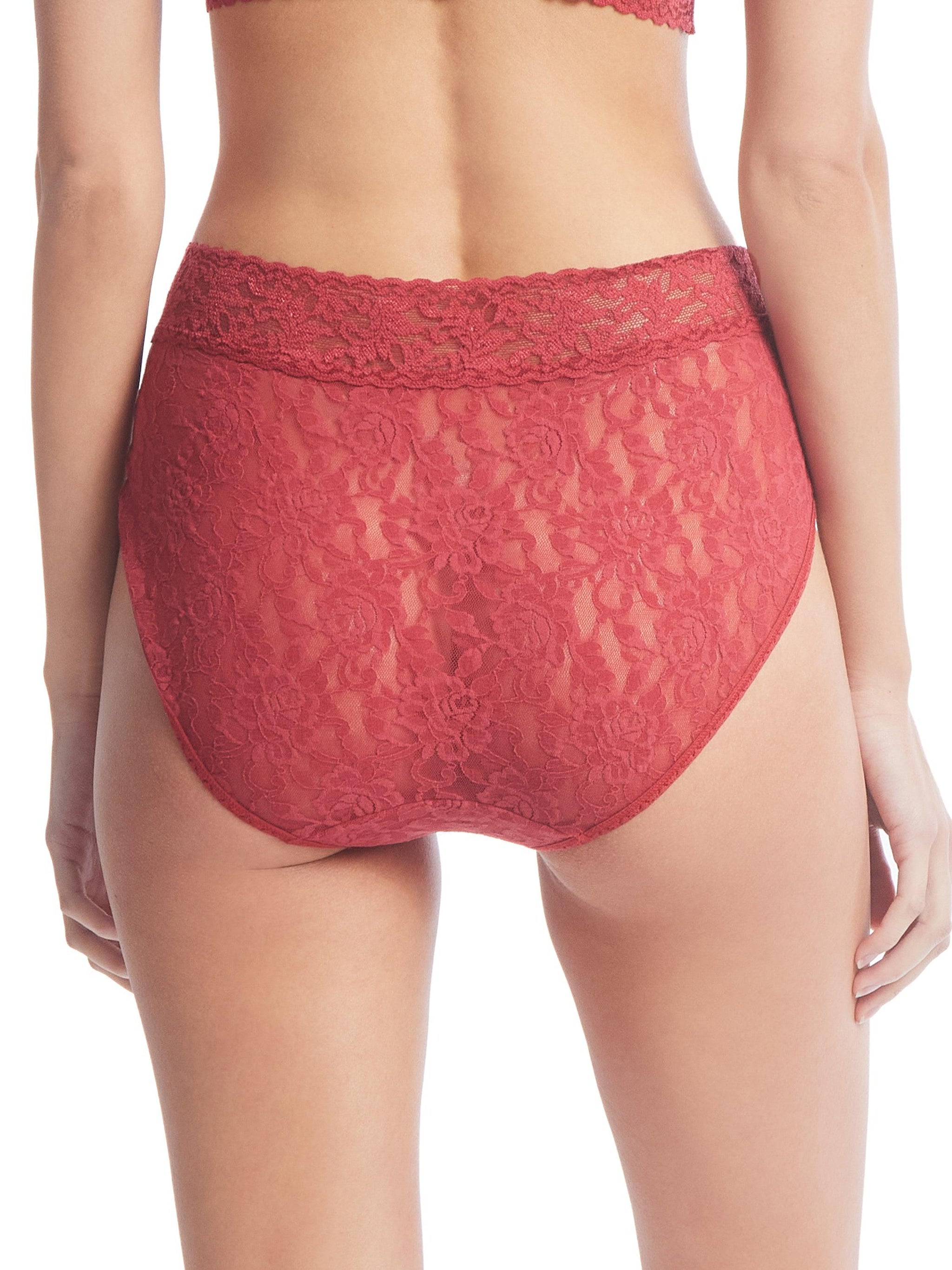 Signature Lace French Brief Burnt Sienna Red Sale
