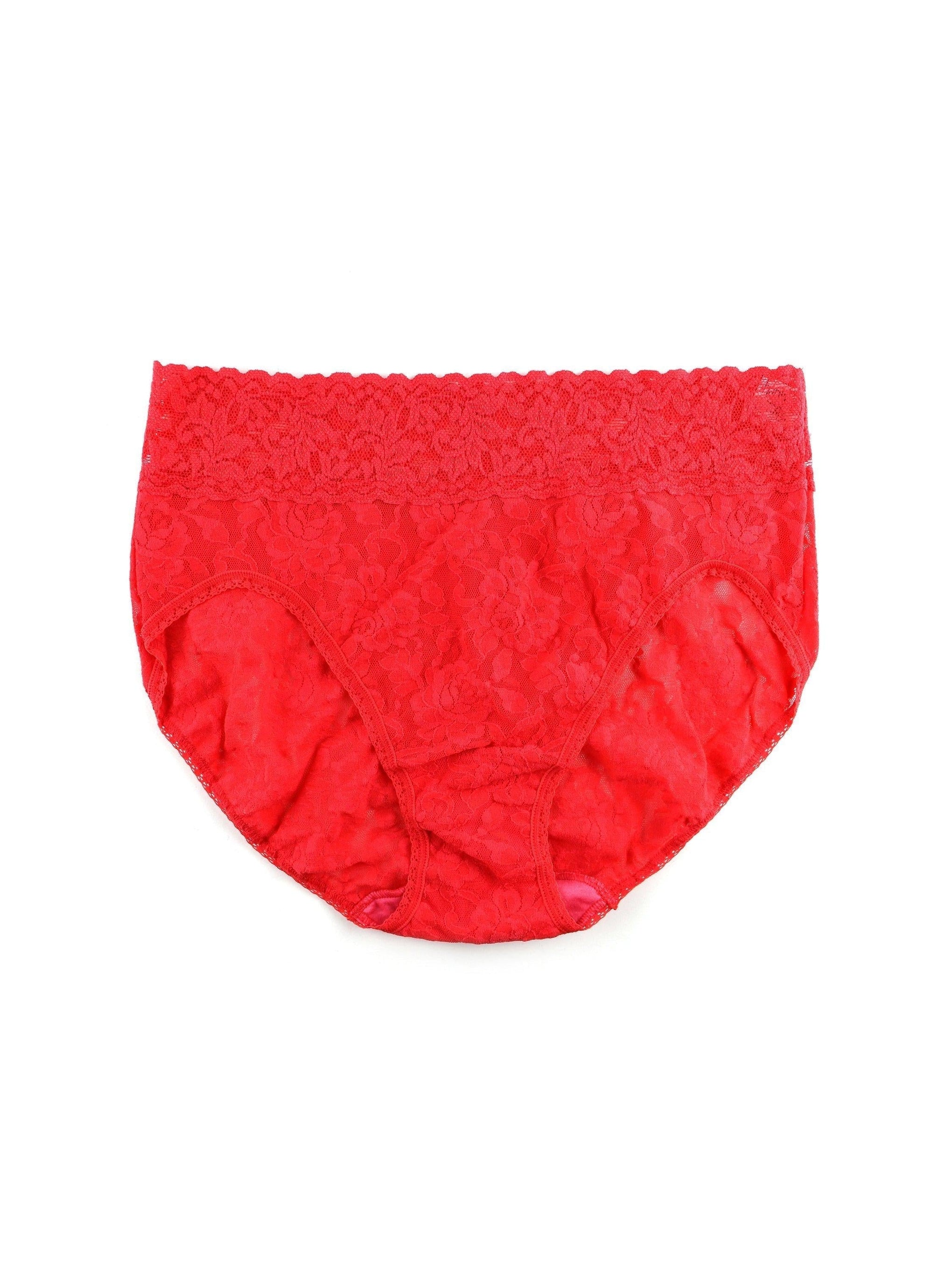 Signature Lace French Brief Deep Sea Coral Red Sale
