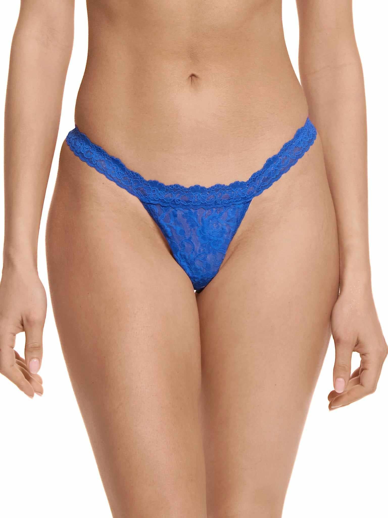 Signature Lace® G-String Across The Pond Blue Sale