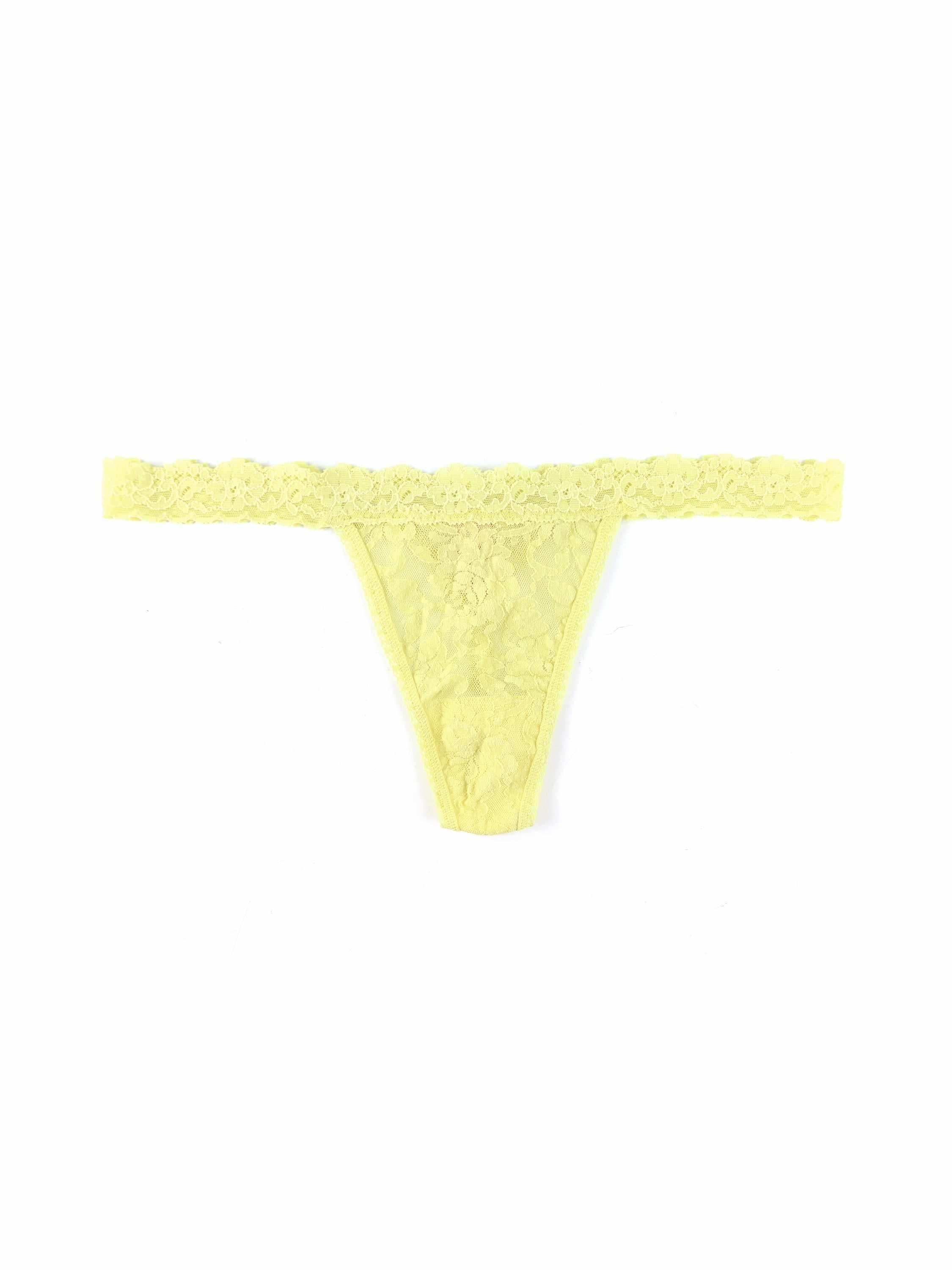 Signature Lace® G-String Smile More Yellow Sale