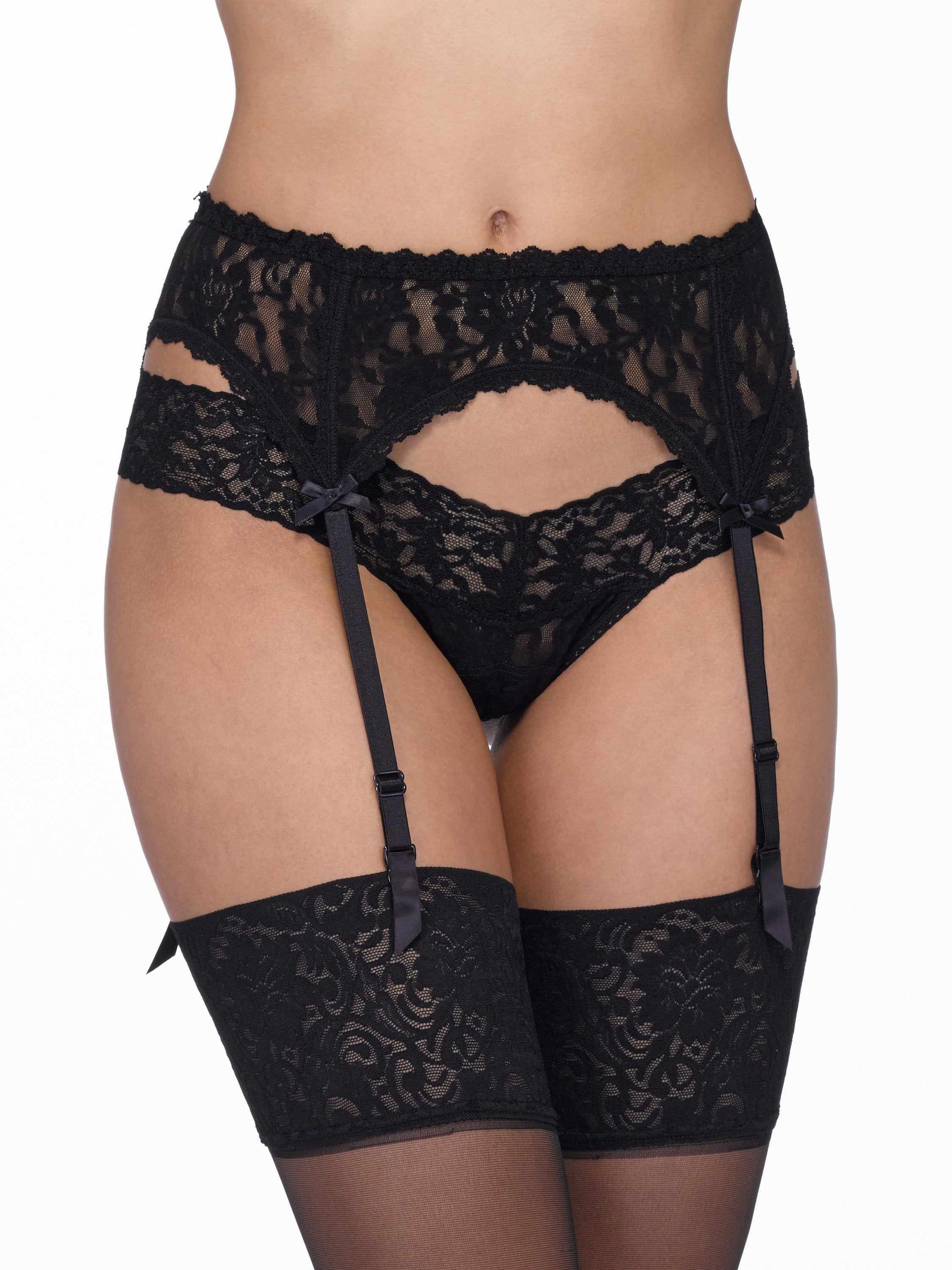 Hanky Panky Signature Lace Garter Belt - Black Sml Hanky Panky Signature Lace Garter Belt - Black Sml