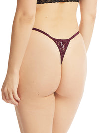 Signature Lace High Rise G-String Dried Cherry Red