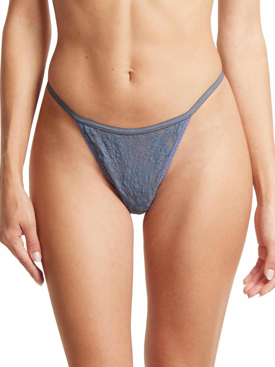 Signature Lace® High Rise G-String Tour Guide Blue Sale