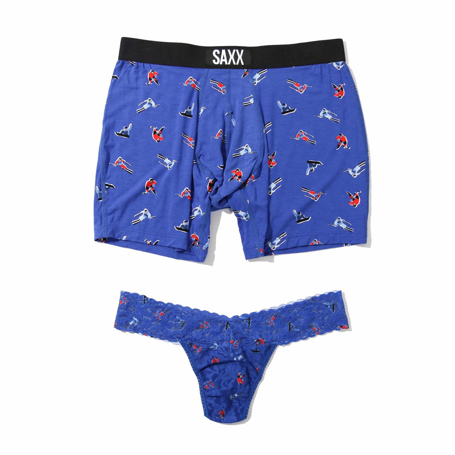 Signature Lace® Low Rise Thong And Saxx Super Soft Vibe Boxer Brief