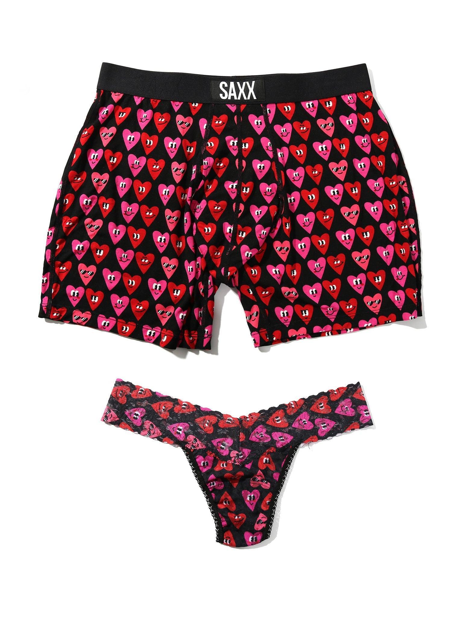 Signature Lace® Low Rise Thong And Saxx Ultra Boxer Brief Let's Get It On