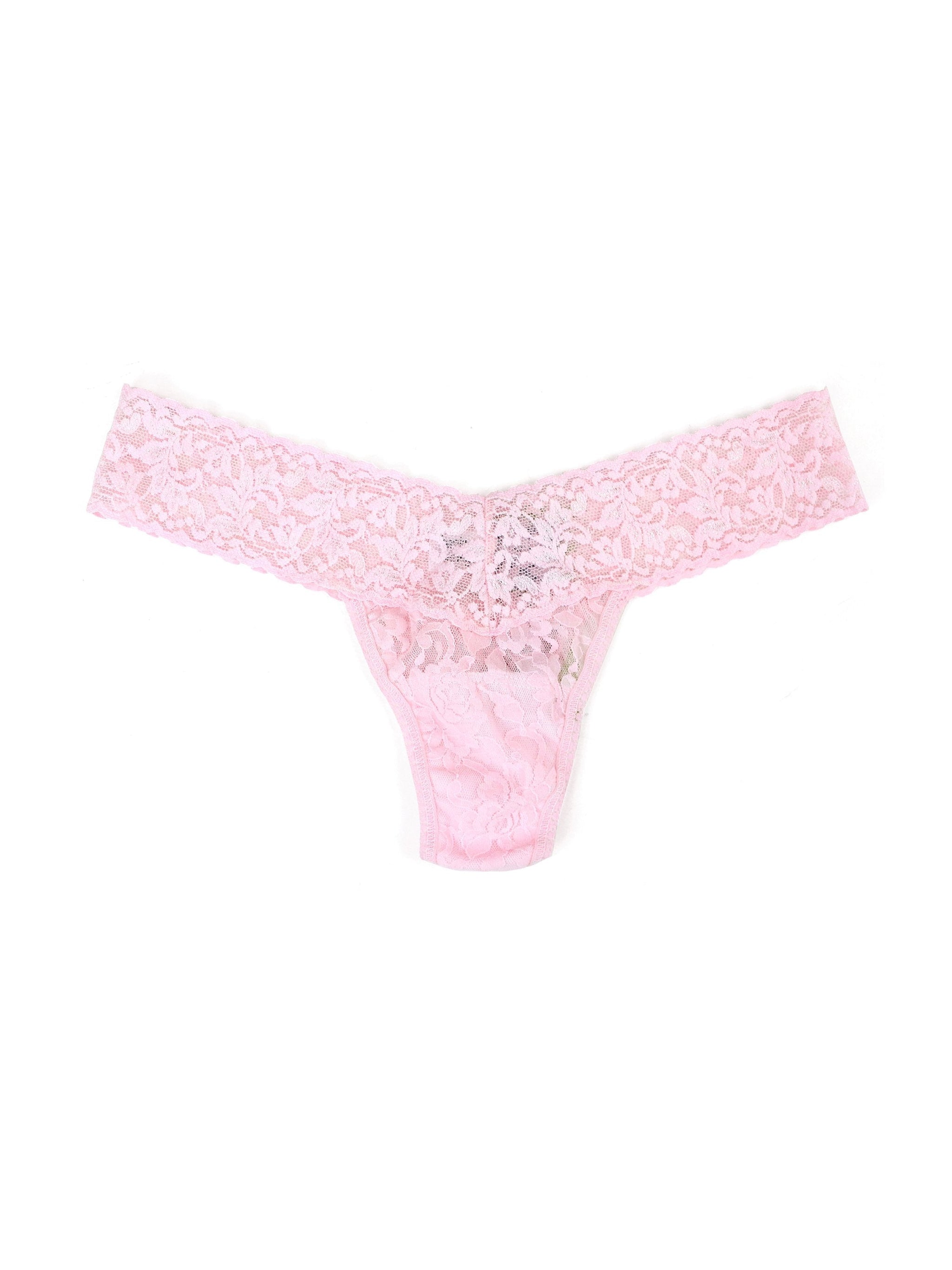 Signature Lace Low Rise Thong-BLISS PINK-Hanky Panky