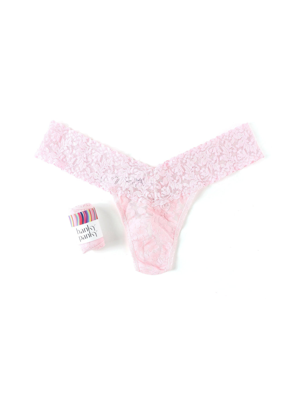 Signature Lace Low Rise Thong-BLISS PINK-Hanky Panky