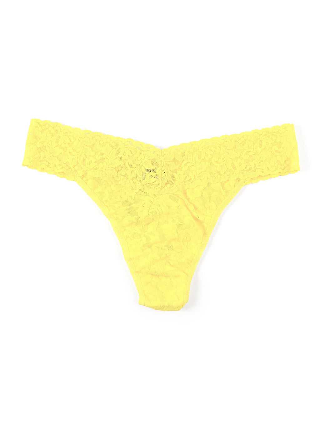Signature Lace Low Rise Thong Canary Yellow