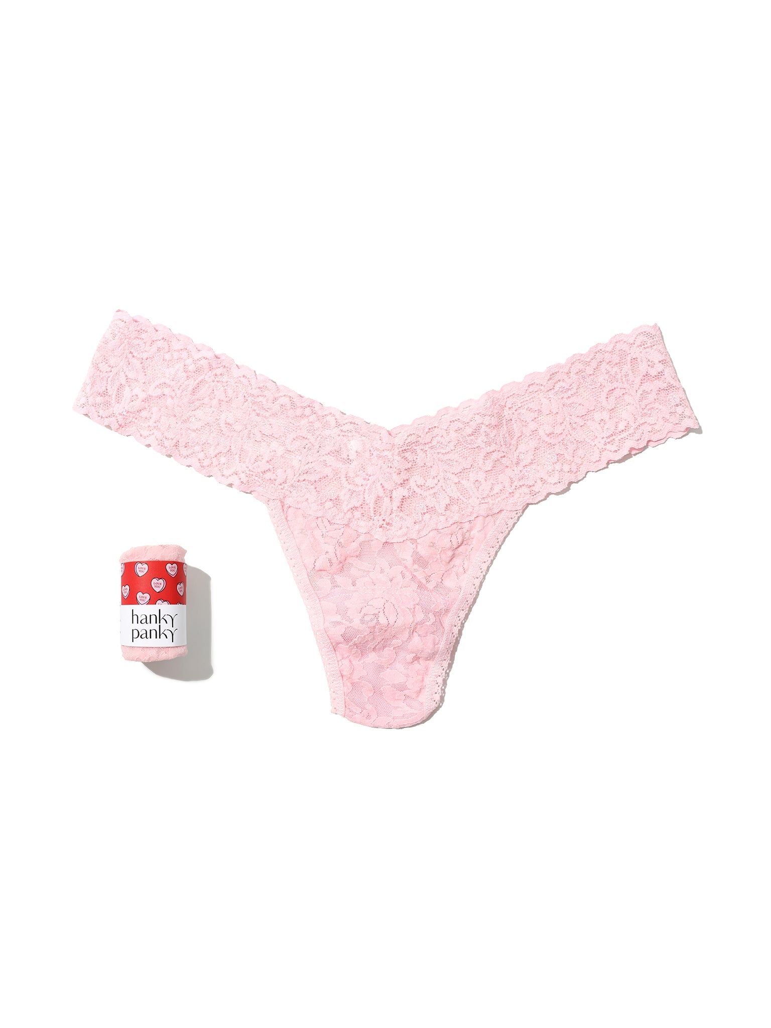 4911® Signature Lace® Low Rise Thong Candy Heart Bliss Pink Sale
