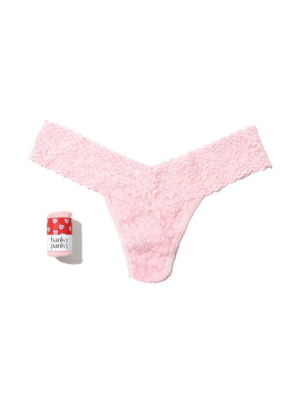 4911® Signature Lace® Low Rise Thong Candy Heart Bliss Pink Sale