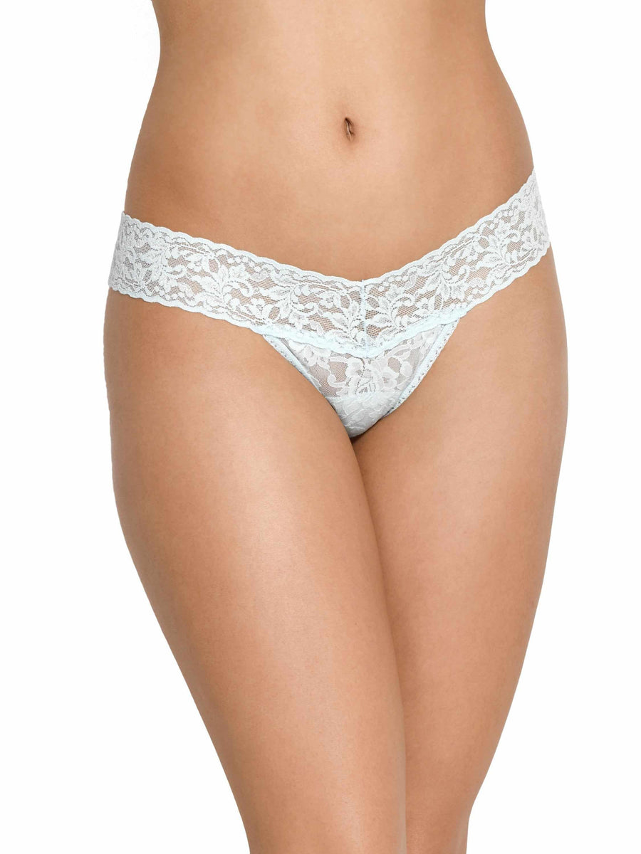 Signature Lace® Low Rise Thong Celeste Blue