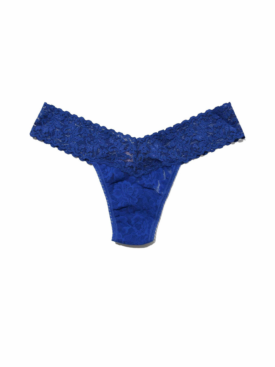 Signature Lace® Low Rise Thong Cobalt Blue