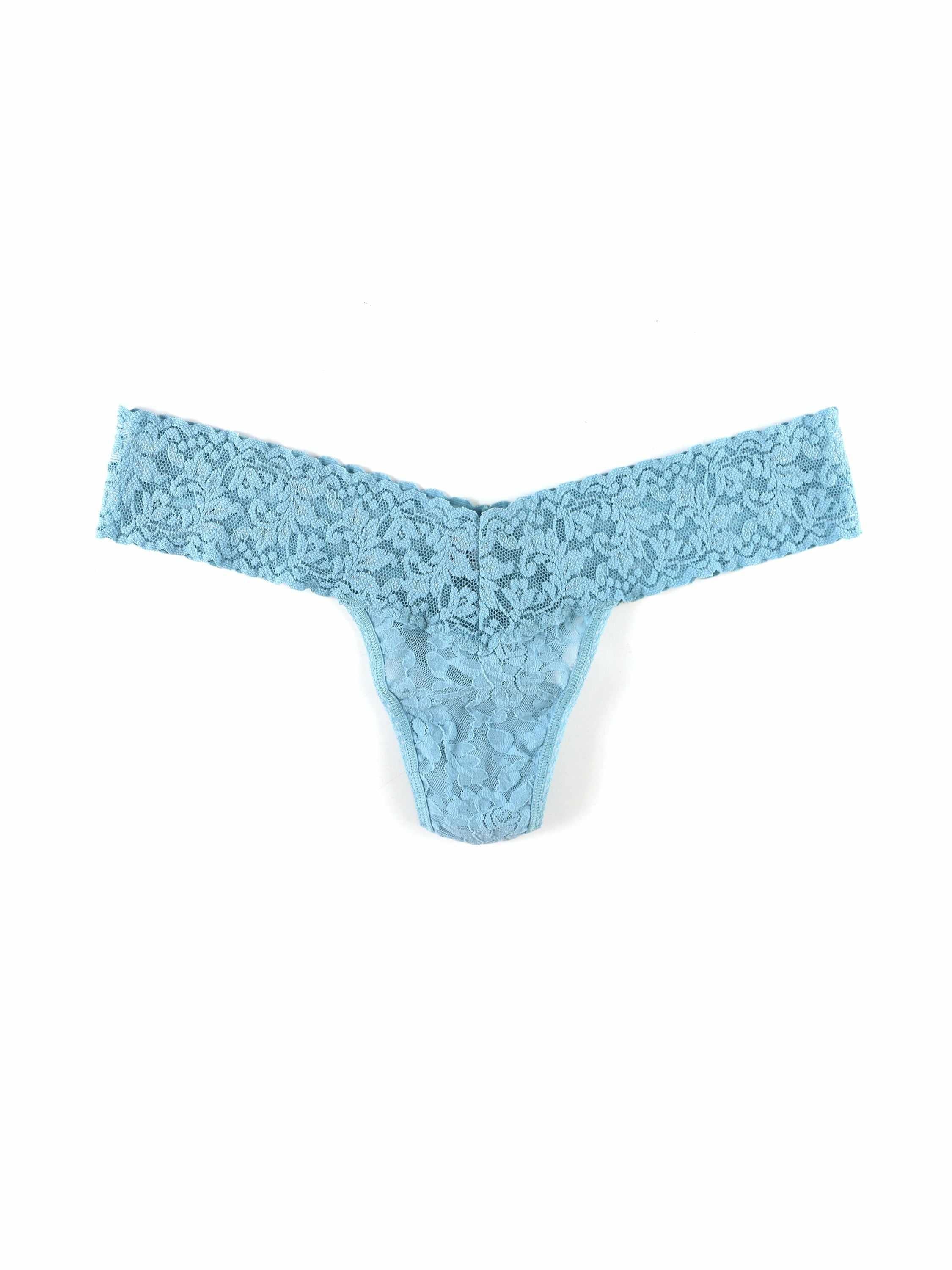 Signature Lace® Low Rise Thong Duck Egg Blue
