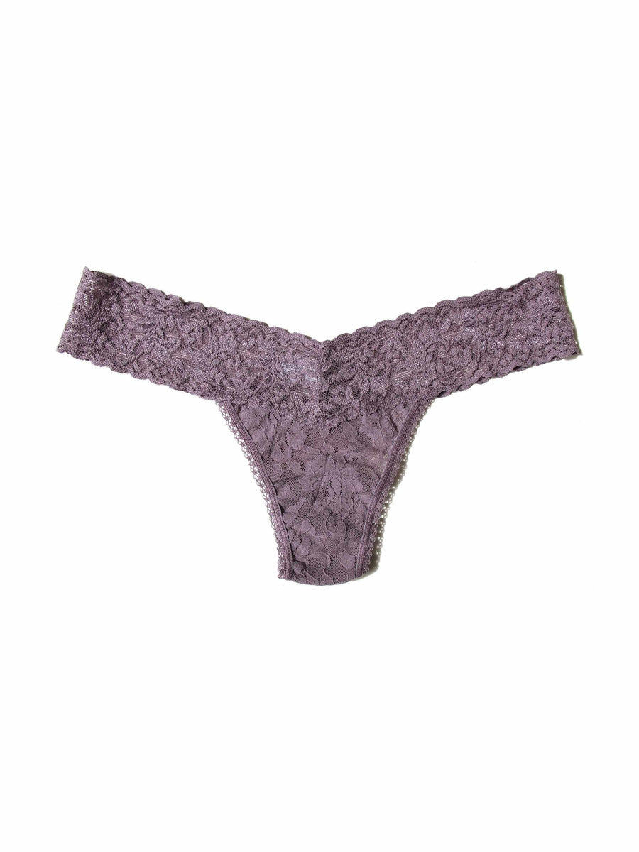 Signature Lace® Low Rise Thong Dusk Purple