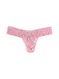 Signature Lace Low Rise Thong Rose Pink Lady