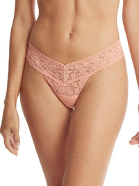 Signature Lace Low Rise Thong Snapdragon Peach