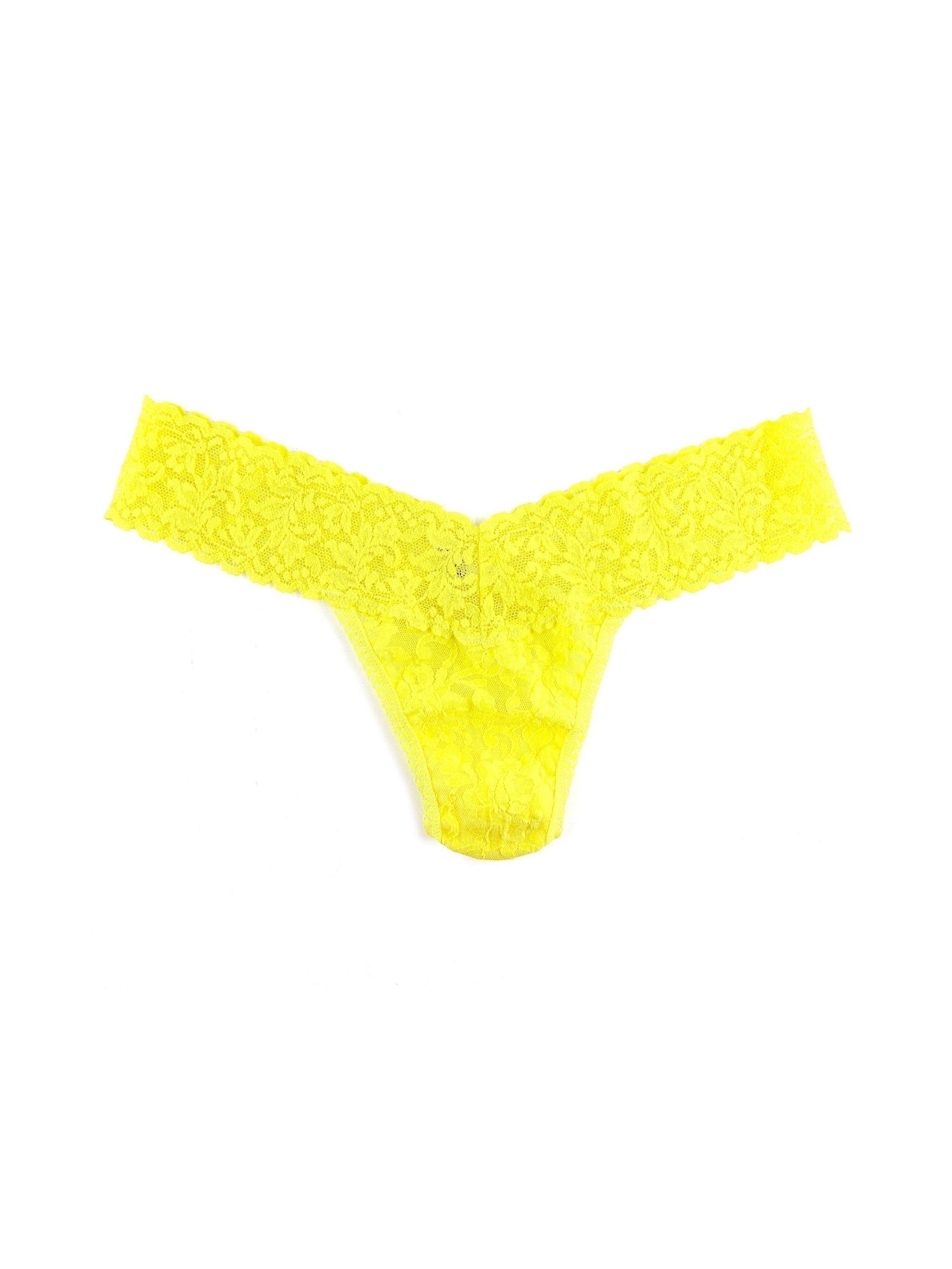Signature Lace Low Rise Thong Sunny Day Yellow